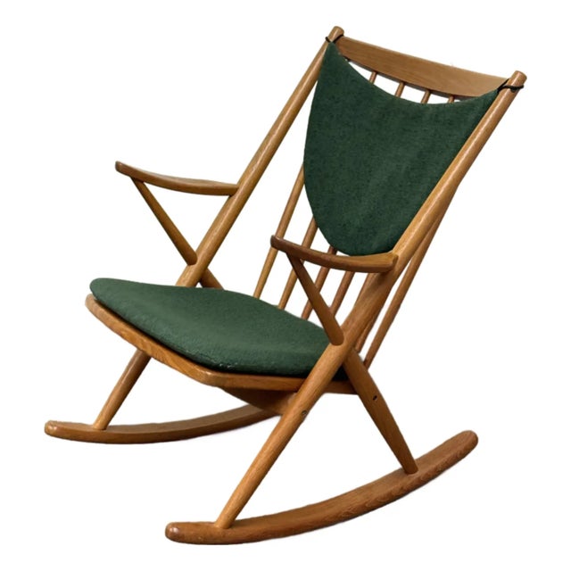 Design Plus Gallery presents a Rocking Chair, Style 182, by Frank Reenskaug for Bramin Mobler. Designed in Denmark in the...