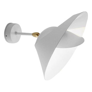 Mid-Century Modern White Saturn Wall Lamp from Serge Mouille For Sale