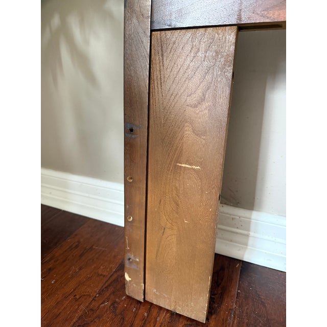 Vintage 1970s Lane Altavista Brutalist Staccato Rosewood and Walnut Headboard in King by Paul McCobb For Sale - Image 9 of 11