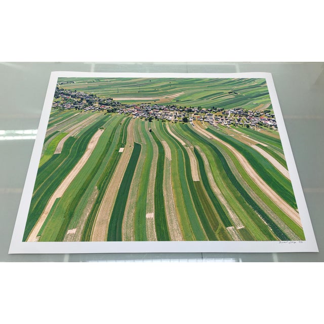 Contemporary "Stripes_of_Suloszowa_006" Contemporary Aerial View Limited Edition Photograph by Bernhard Lang For Sale - Image 3 of 8