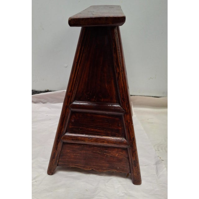 19th C. Chinese Qing Style Chinese Barber Stool/Bench For Sale - Image 11 of 11