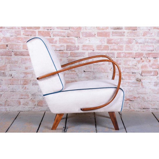 Czech Art Deco Armchairs attributed to Jindrich Halabala for Up Závody, 1940s, Set of 2 For Sale - Image 13 of 18