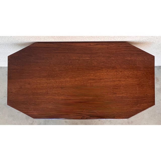 Wood Early 20th Century Country French Two-Tier Walnut Console Side Table For Sale - Image 7 of 18