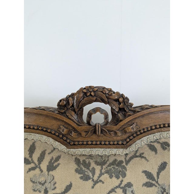 Brown Louis XVI Style Living Room Set with Escutcheon Backrests, 19th Century, Set of 3 For Sale - Image 8 of 18