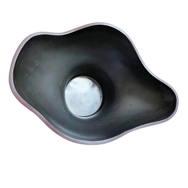 Ceramic Organic Textured Ceramic Vase With Striped Detail For Sale - Image 7 of 8