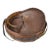 Late 20th Century Lidded Leather Basket For Sale