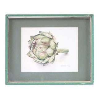 Watercolor on Paper Signed on the Bottom 1973 For Sale