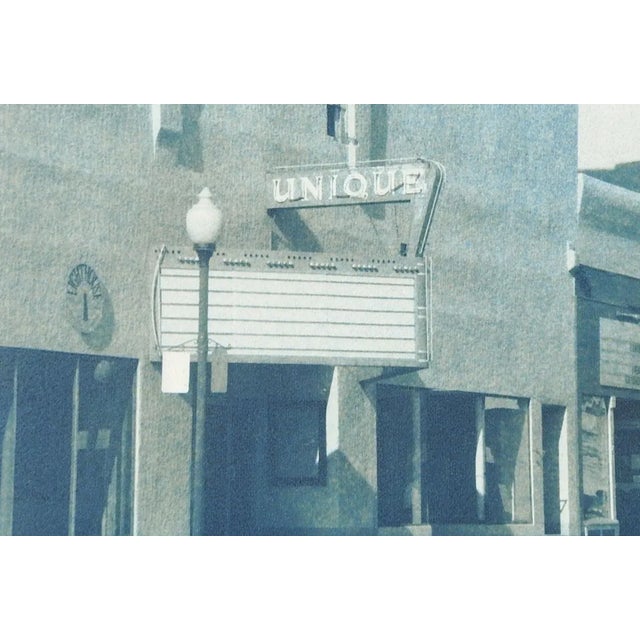 Modern Vintage Cyanotype Architectural Theater Detail Photograph For Sale - Image 3 of 3