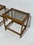 Light Yellow Bamboo Nightstands with Glass Top, Italy, 1960, Set of 2 For Sale - Image 8 of 12