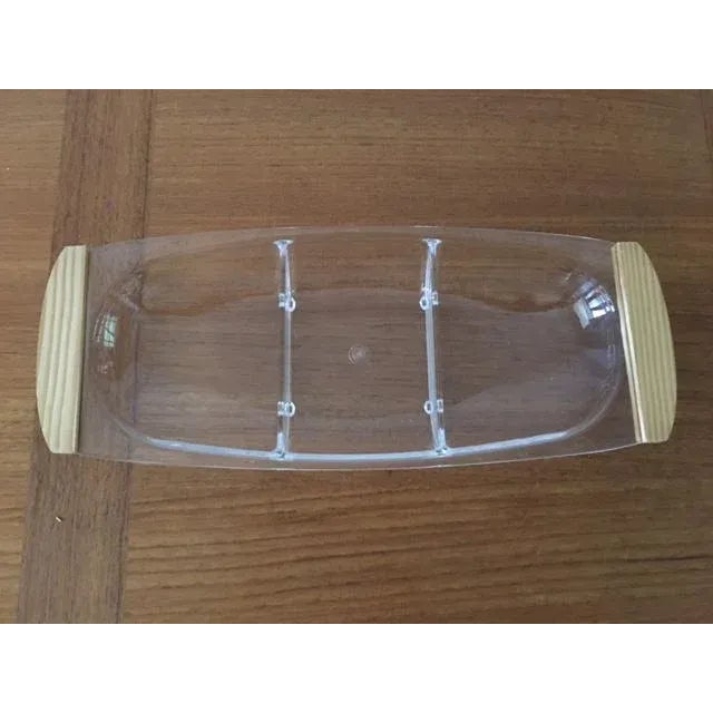 Contemporary Lucite Divided Serving Dish For Sale - Image 3 of 5
