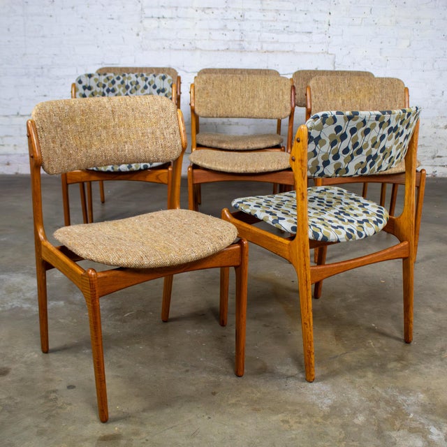 Taupe Mid to Late 20th Century Scandinavian Modern Dining Chairs Teak Model 49 by Erik Buch for o.d. Mobler Under Domus Danica Set of 8 For Sale - Image 8 of 18