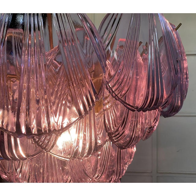 Italian Pink Shell Chandelier, Murano For Sale - Image 9 of 18