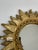 Vintage Mid Century Modern Gilded 12.5" Sunburst Wall Accent Mirror For Sale - Image 10 of 17