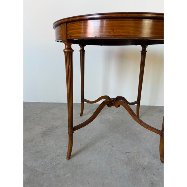 Antique French Neoclassical Flame Mahogany Round Side Table For Sale - Image 11 of 12