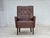 Brown Danish Armchair in Brown Furniture Leather, 1970s For Sale - Image 8 of 18