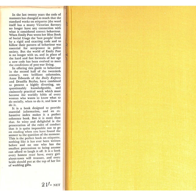 Traditional "Lady Behave: A Guide to Modern Manners" 1956 Edwards, Anne & Beyfus, Drusilla For Sale - Image 3 of 11