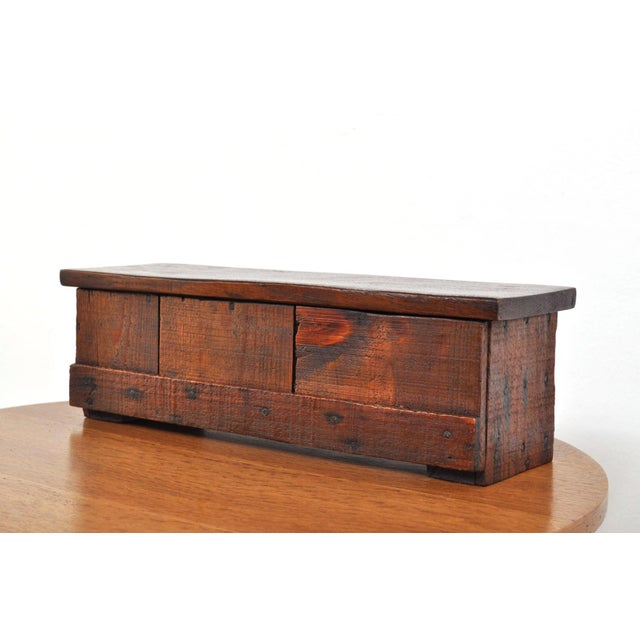 Vintage Haberdashery Tabletop Chest of Drawers in Oak and Pine, 1920s For Sale - Image 11 of 12