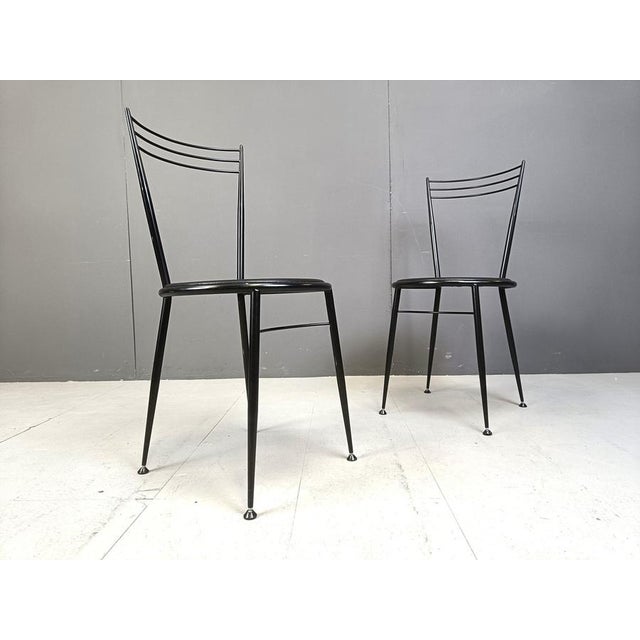Vintage Dining Chairs by Calligaris, 1980s, Set of 4 For Sale - Image 9 of 12