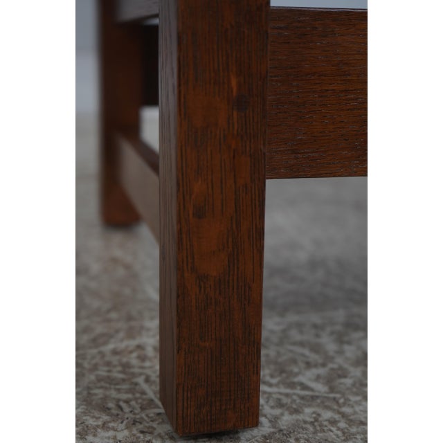 Pair of Stickley Mission Oak Arm Chairs For Sale - Image 12 of 18