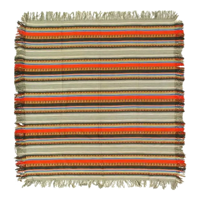 1960s Pasargad DC Fine Hand Knotted Flat Weave Vintage Textile For Sale