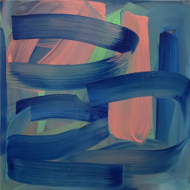 Anne Russinof Contemporary Abstract Oil on Canvas "Deep End" by Anne Russinof For Sale - Image 4 of 4