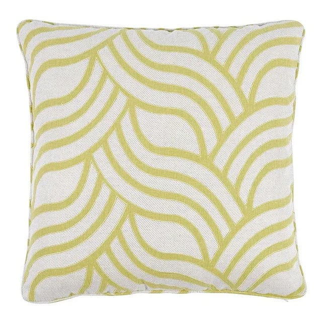 Schumacher Schumacher Sangomar Applique 22" Pillow in Citron For Sale - Image 4 of 4