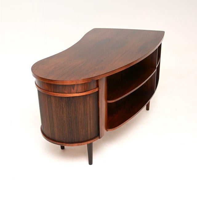 Vintage Danish Carved Boomerang Desk from Feldballes Møbelfabrik, 1950 For Sale - Image 6 of 11