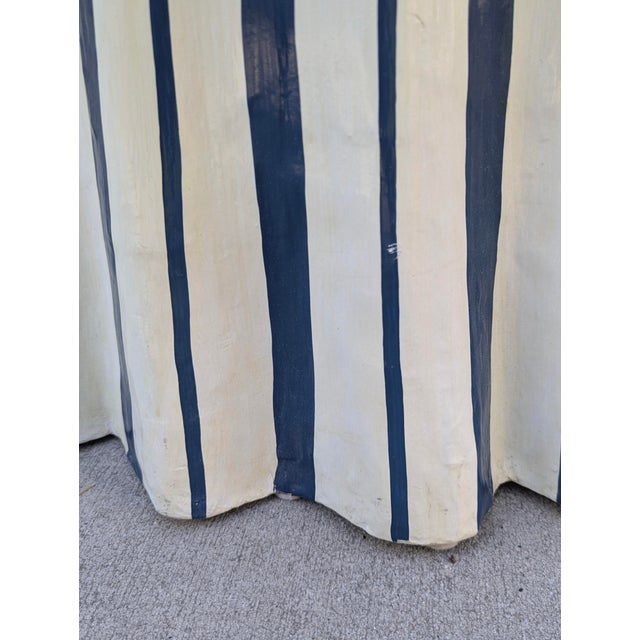 Vintage Trompe Loeil Hand Painted Skirted Side Table For Sale - Image 13 of 16