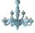 Matte Light-Blue Murano Style Glass Chandelier by Simoeng For Sale