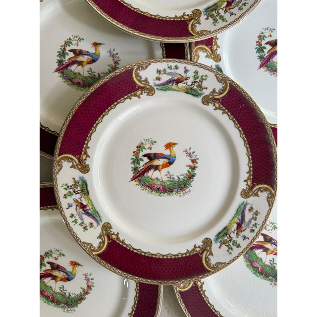Beautiful set of eight vintage Myott dinner plates in the classic Chelsea Bird pattern, made in England. These plates...