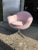Pink Mid-Century Metal and Velvet Swivel Chair, 1960s For Sale - Image 8 of 12