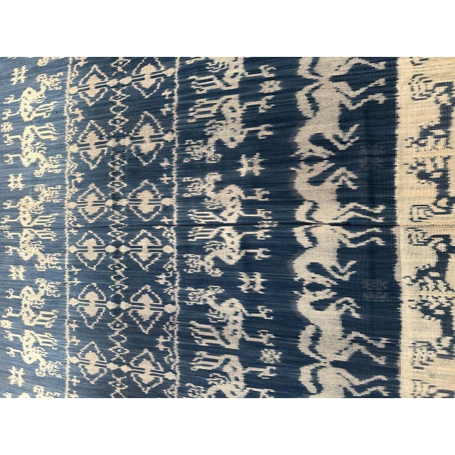 Rare Bold Indigo Sumba Textile For Sale - Image 4 of 5