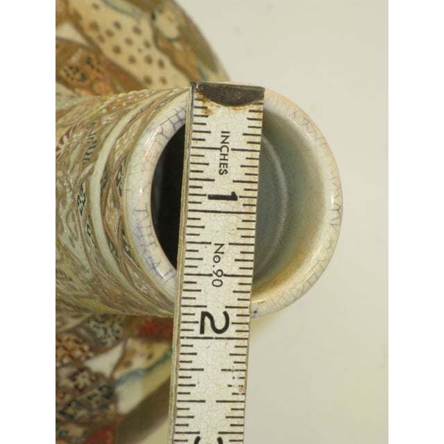 Mid 19th Century Vase SATSUMA ANTIQUE MEIJI JAPANESE KYOTO Ceramic For Sale - Image 12 of 16