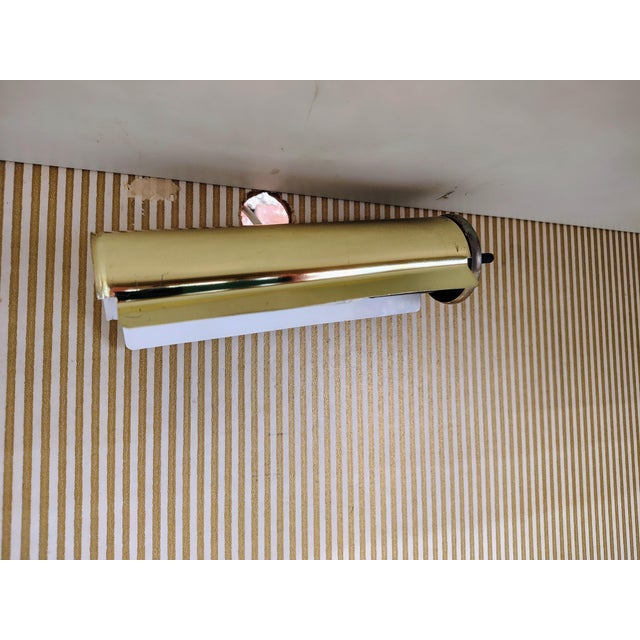 Vintage Chamberlain’s Two-Piece Walnut Display Cabinet With Lighting With Striped Interior For Sale In New York - Image 6 of 14