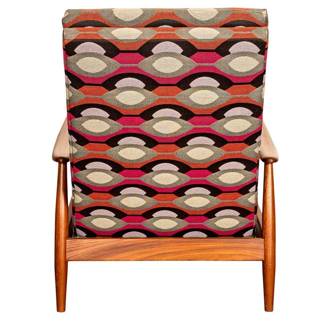 Brown Mid Century Modern Teak Arm Chair Rocker Recliner Arnt Lande Stokke Mobler 1960 For Sale - Image 8 of 12