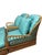 McGuire 2 McGuire Wicker Chairs With Ottoman For Sale - Image 4 of 10