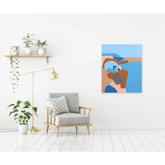 Blue "Counting the Days" Original Artwork by Julie Naima For Sale - Image 8 of 9