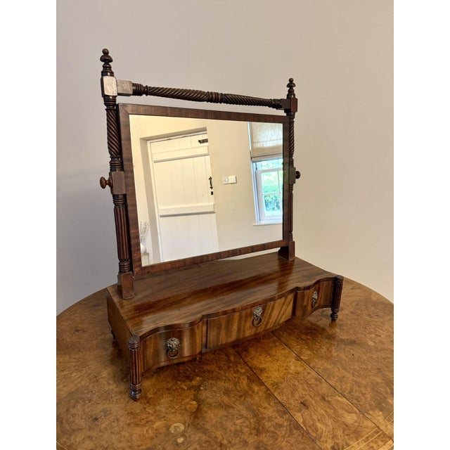 Brown Antique Victorian Mahogany Swing Mirror, 1860s For Sale - Image 8 of 8