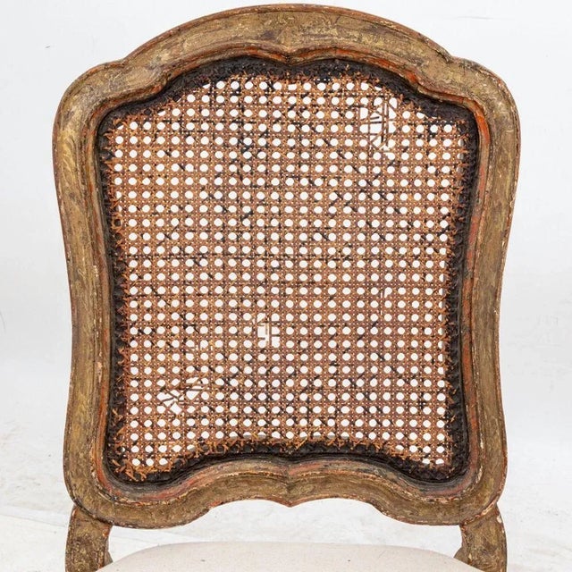 French Provincial French Provincial Painted Wood Side Chairs, Pair For Sale - Image 3 of 6