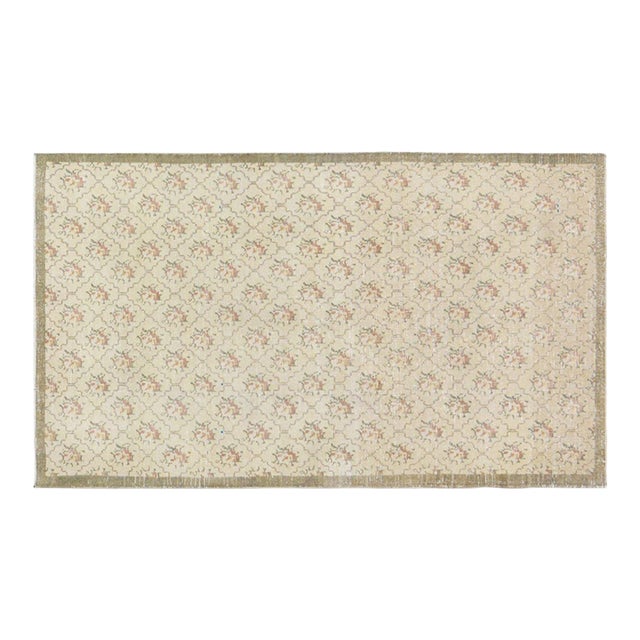 Vintage Turkish Anatolian Hand Knotted Wool Rug, 4'x6'9'' For Sale