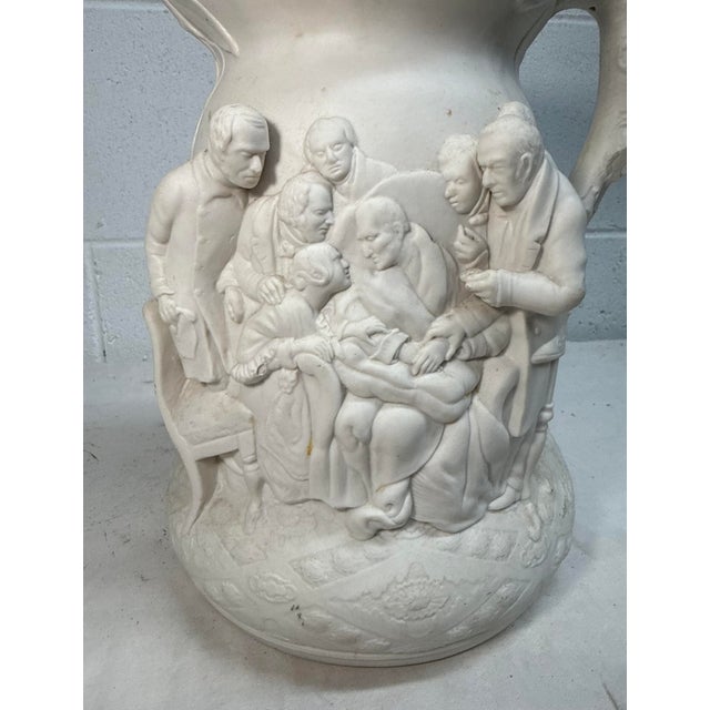 Antique 19th Century Parian Porcelain Jug Pitcher Copeland & Co Death Wellington For Sale - Image 11 of 12