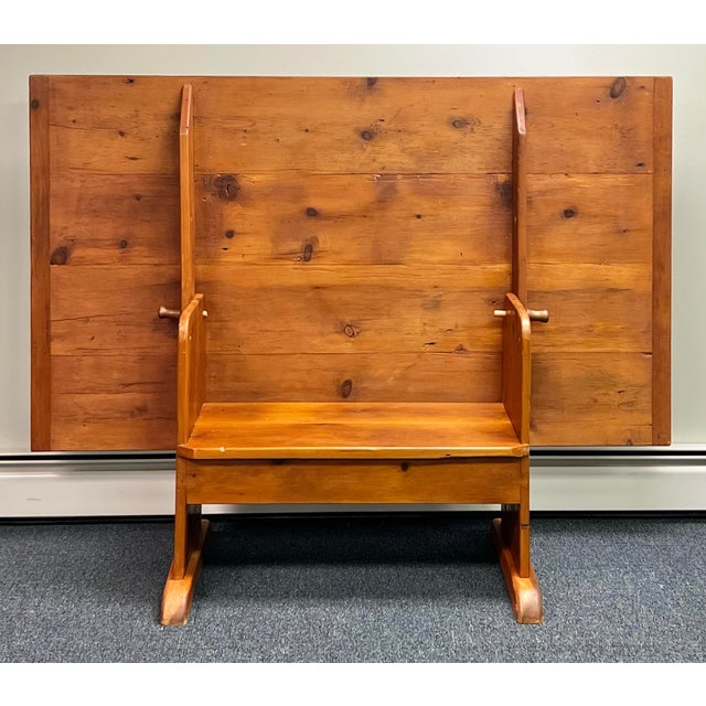 Late 19th century / turn of the century farmhouse pine hutch table. Versatility abounds with the ability to use this as a...