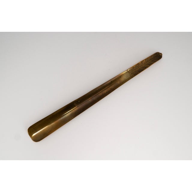 Mid-Century Modern Brass Shoehorn, 1940s For Sale - Image 9 of 10