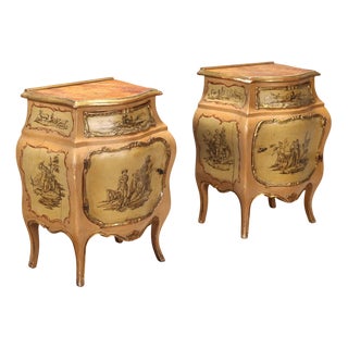 20th Century Baroque Venetian Bedside Tables, Set of 2 For Sale