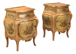 20th Century Baroque Venetian Bedside Tables, Set of 2