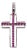 14 Karat White Gold and Pink Topaz Cross Pendant 0.38 TWS For Sale