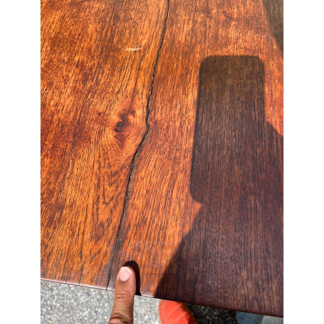 Brown Antique Cherry Tapered Leg Farmhouse Table 101'' For Sale - Image 8 of 8
