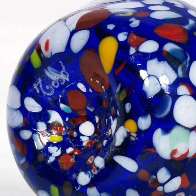 Carnivale Vase with Polychrome Murrina & Aventurine from Fratelli Toso, 1920s For Sale - Image 3 of 4