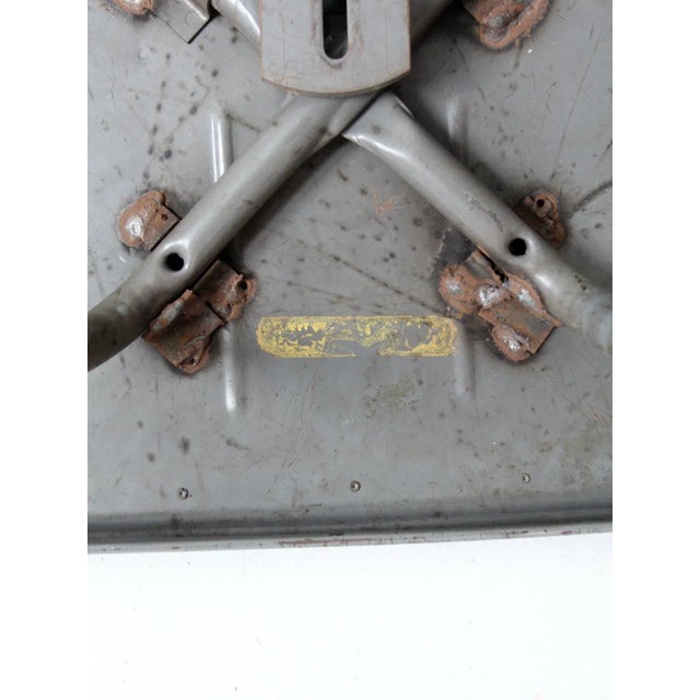 Mid Century Industrial Stools Pair For Sale - Image 12 of 13