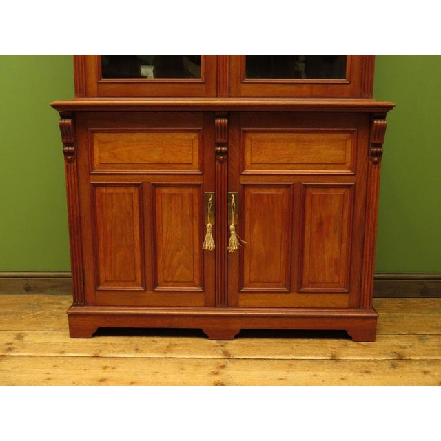 Two Part Book Cabinet with Glazed Top, 1890s For Sale - Image 16 of 17